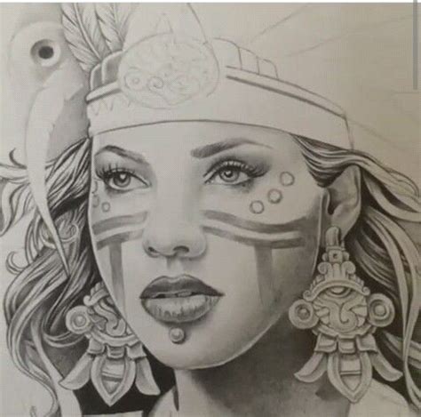 Gangster aztec princess drawing